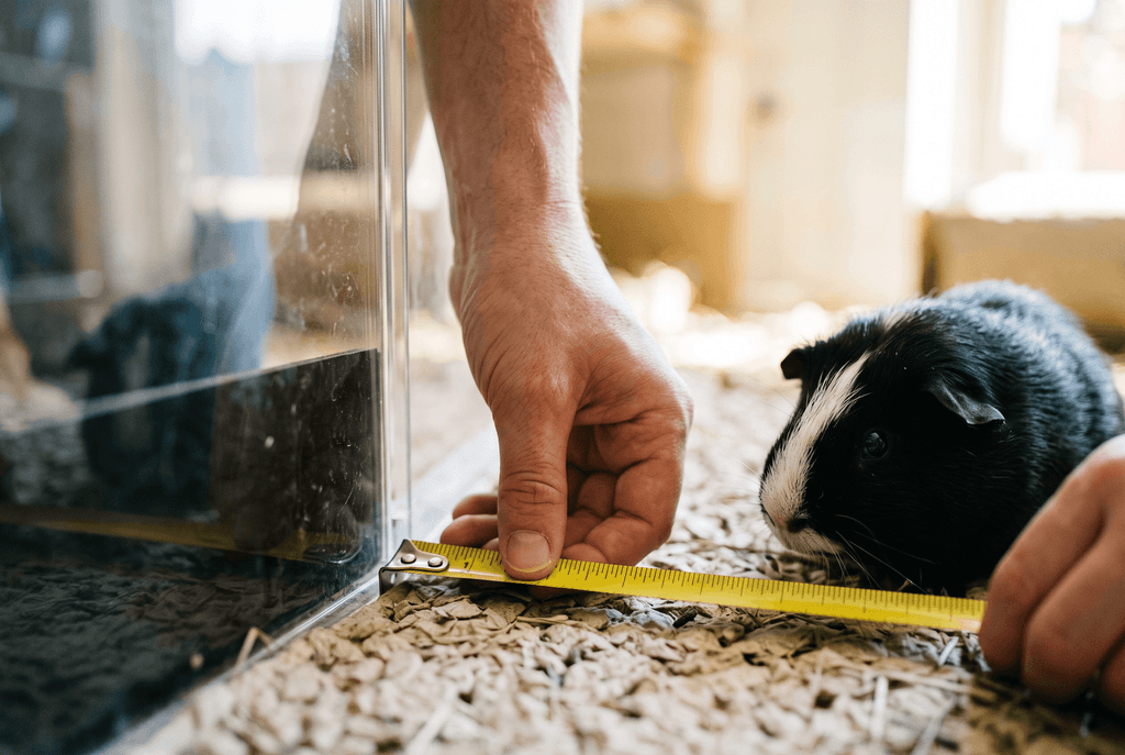 Guinea pigs enjoying supervised floor time in a safe play area